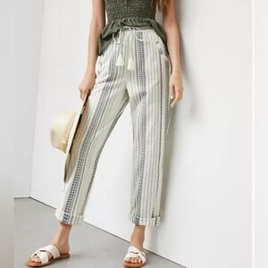 Anthropologie Women's essential beach pants size S Cream/Black